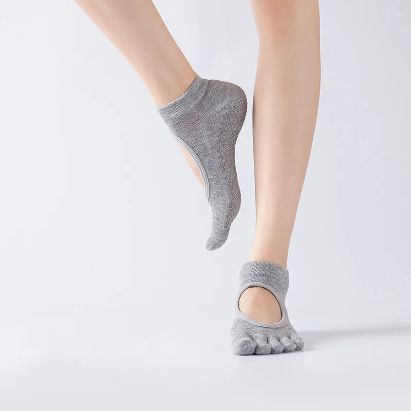 Women's Breathable Five-Toe Non-Slip Yoga & Pilates Socks