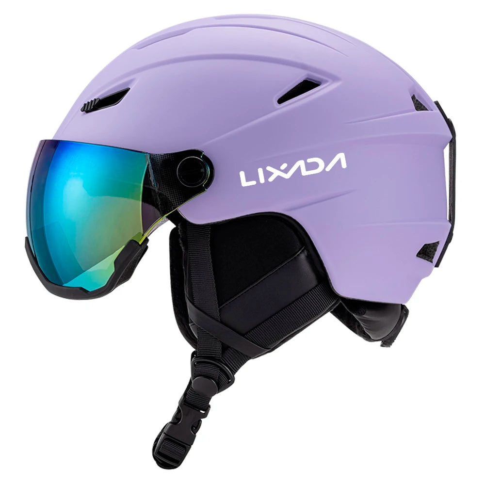 LIXADA Integrated Ski Helmet with Removable Visor Goggles – Men and Women’s Snowboard Helmet