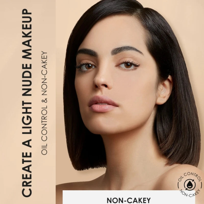 : FOCALLURE 3-Color Pressed Powder Foundation – Oil Control & Brightening