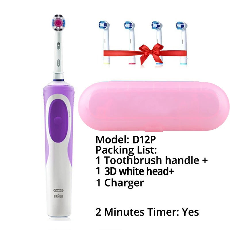 Oral B Rechargeable Electric Toothbrush Vitality Oral Hygiene Precian Clean Toothbrushes Rotating 3D White Teeth Whitening Brush