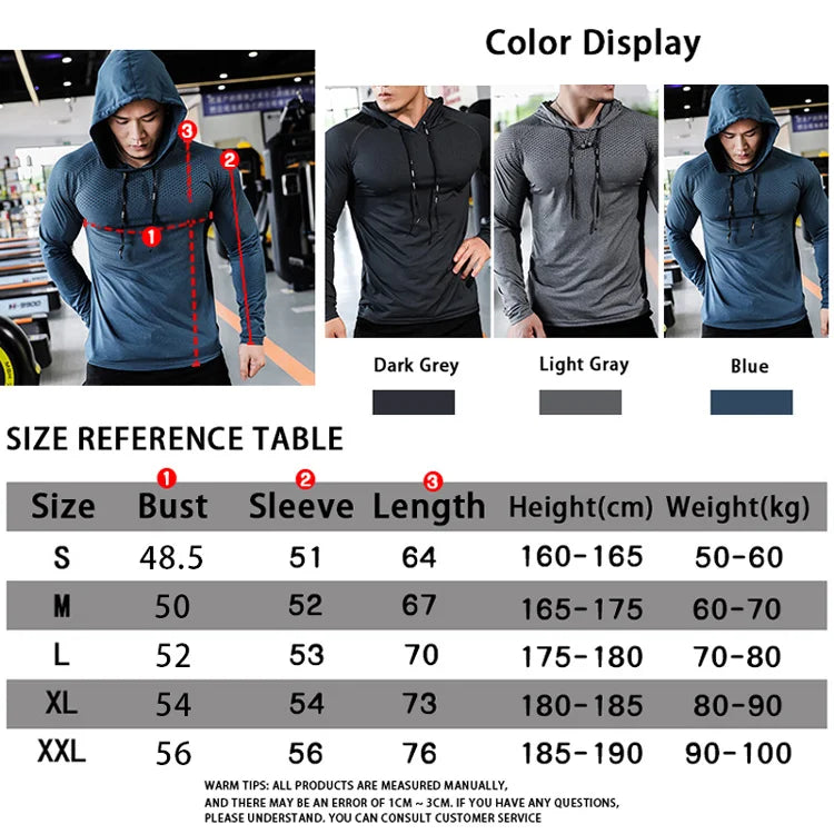 Men's Fitness Tracksuit – Hooded Gym Sweatshirt & Joggers