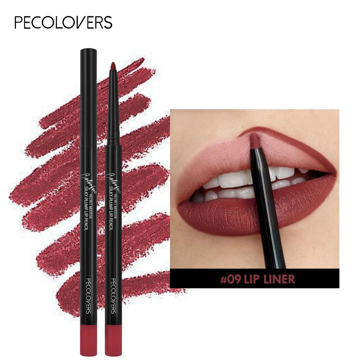 Waterproof Matte Lipliner Pencil - 12 Colors Contour & Tint