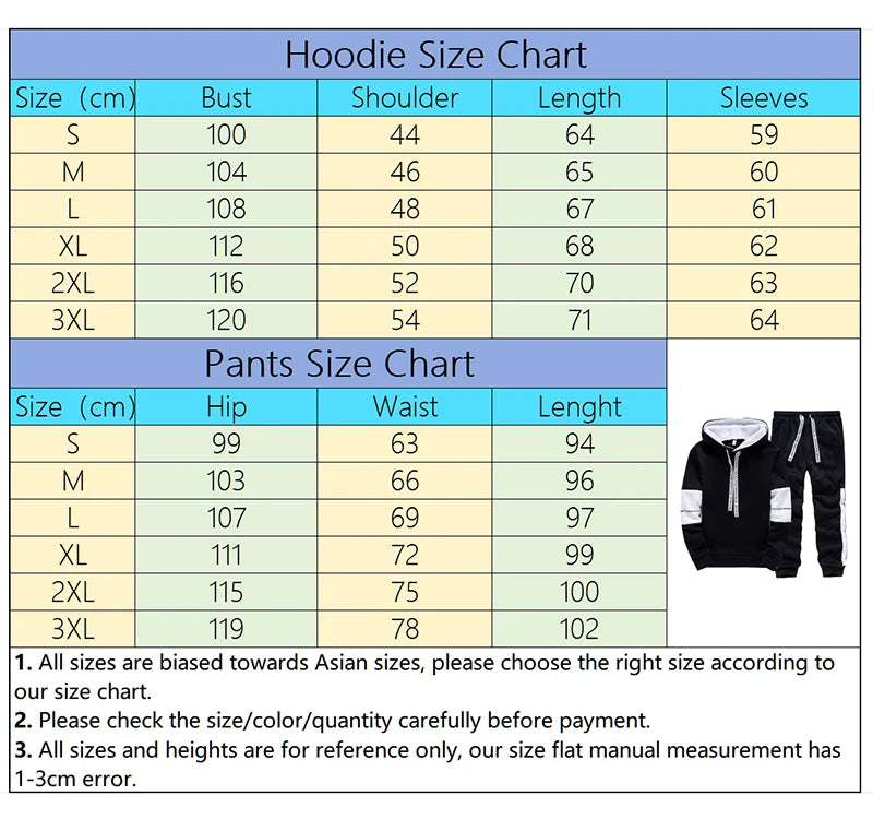 2024 Men’s Casual Sport Tracksuit Set with Hoodie (S-3XL)