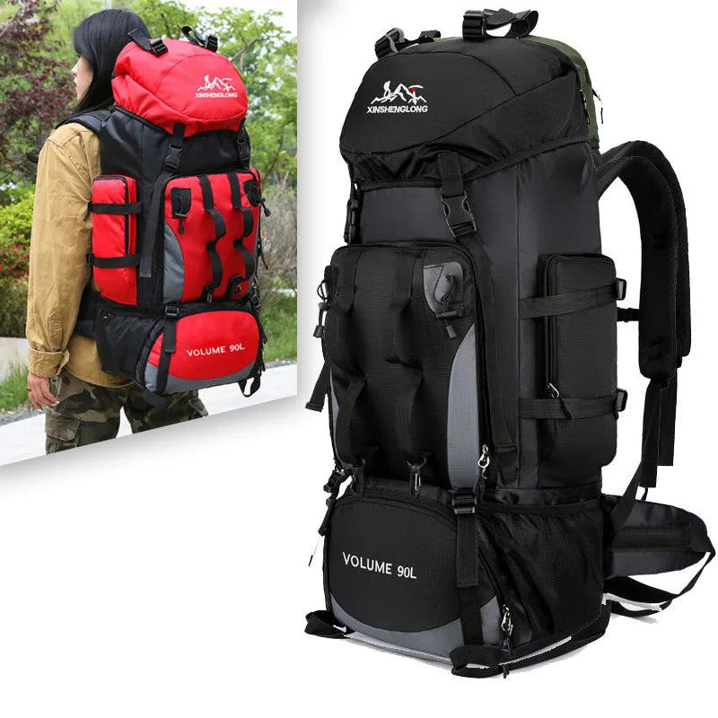 90L Waterproof Hiking Backpack – Large Capacity Outdoor Camping Rucksack