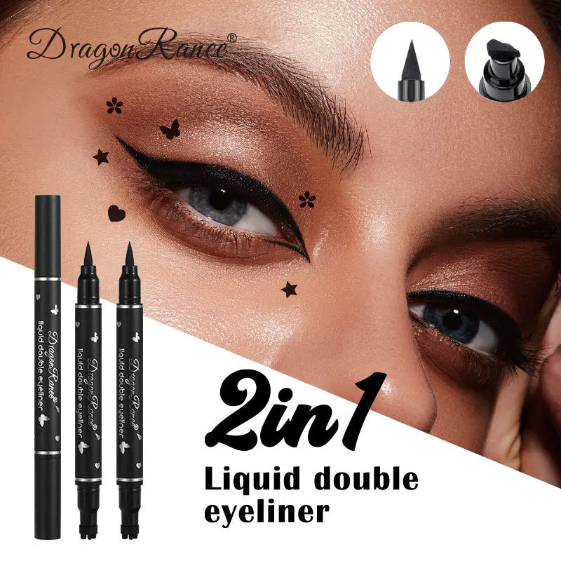 2-in-1 Butterfly & Star Stamp Eyeliner Pen – Waterproof & Long-Lasting