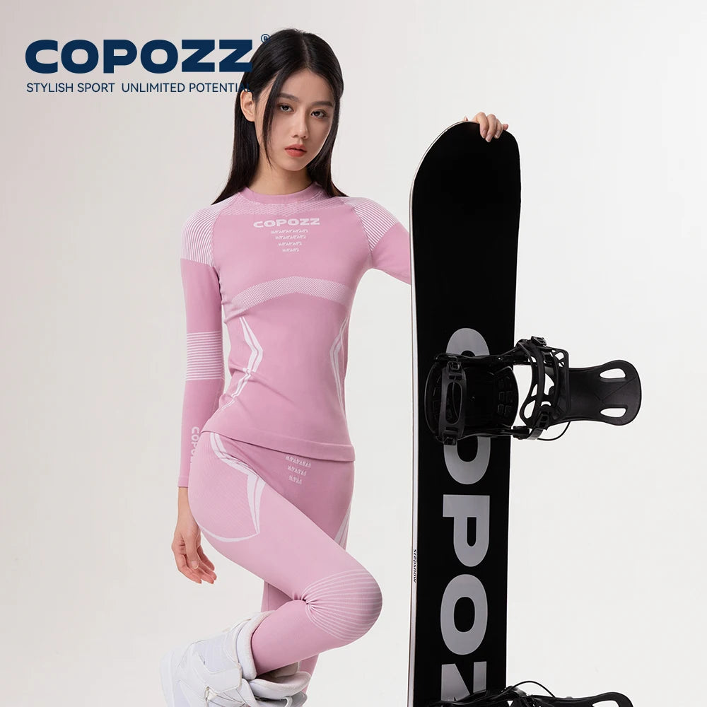 COPOZZ Ski Thermal Underwear Set for Men & Women