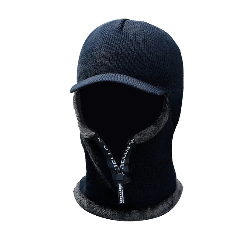 Men's Winter Warm Wool Hat with Ear Protection: