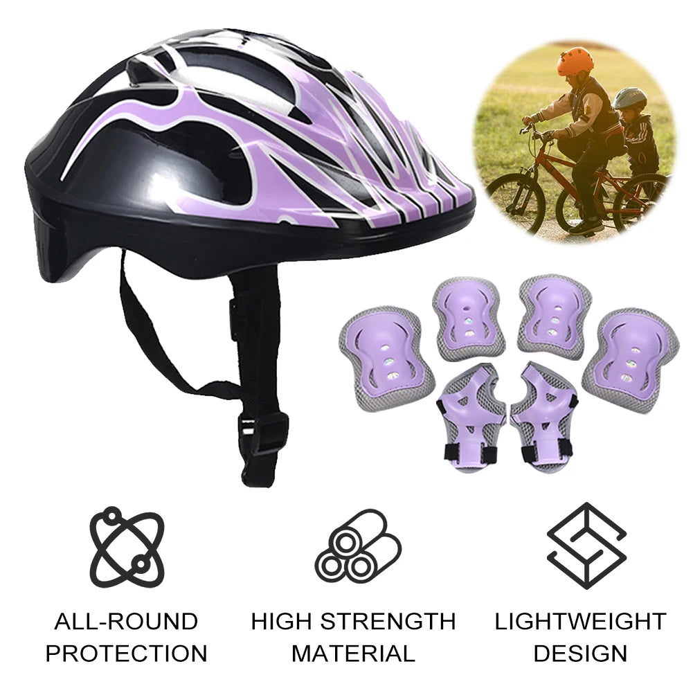 :Kids Safety Helmet & Pad Set – Full Protection Gear