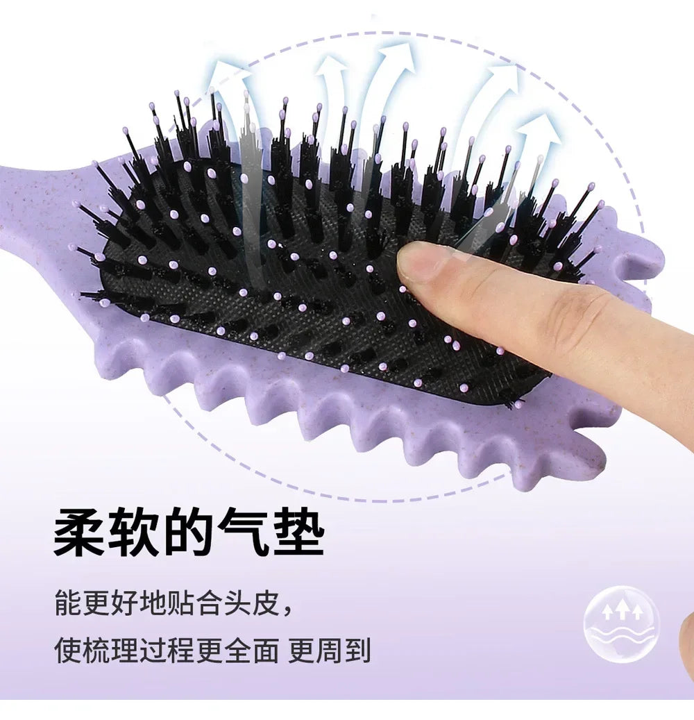 Multi-Functional Hollow Curly Hair Comb – Anti-Static & Scalp Massage