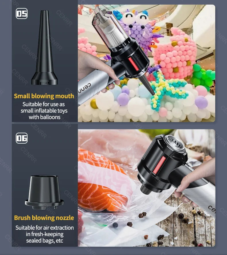 CENRR High-Pressure Cordless Car Vacuum Cleaner