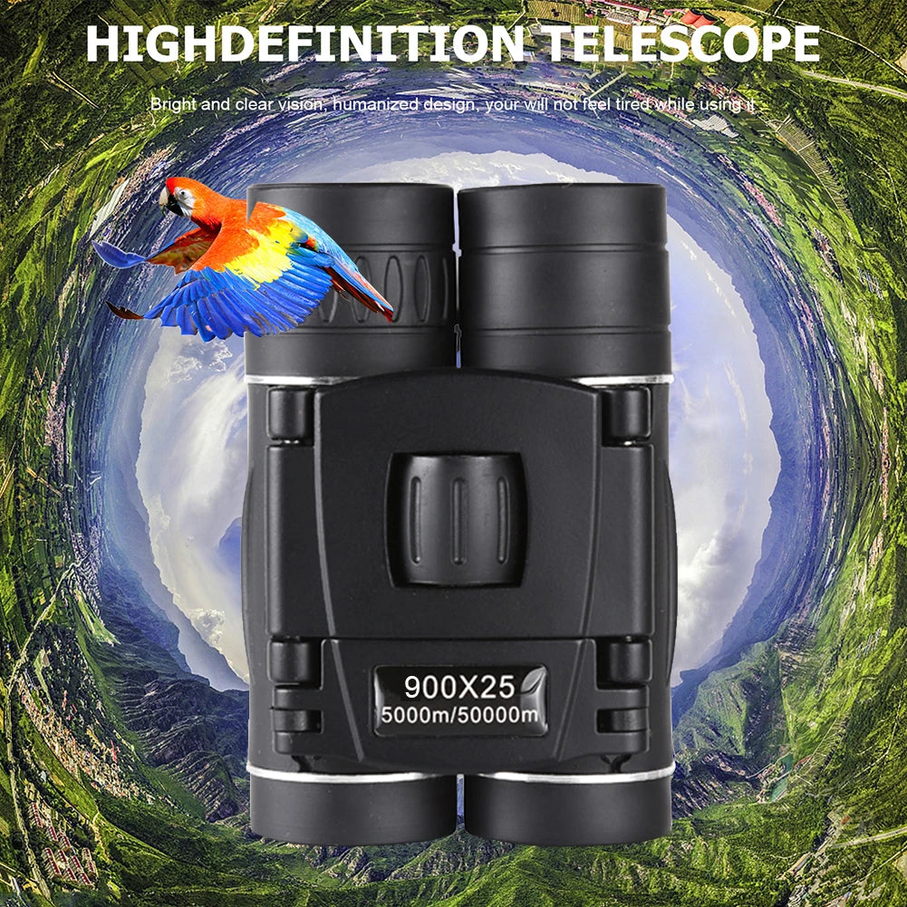 900x25 HD Zoom Binoculars – Portable Long Range BAK4 Telescope for Hunting & Camping