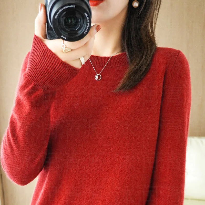 Autumn and Winter Cashmere Sweater for Women: