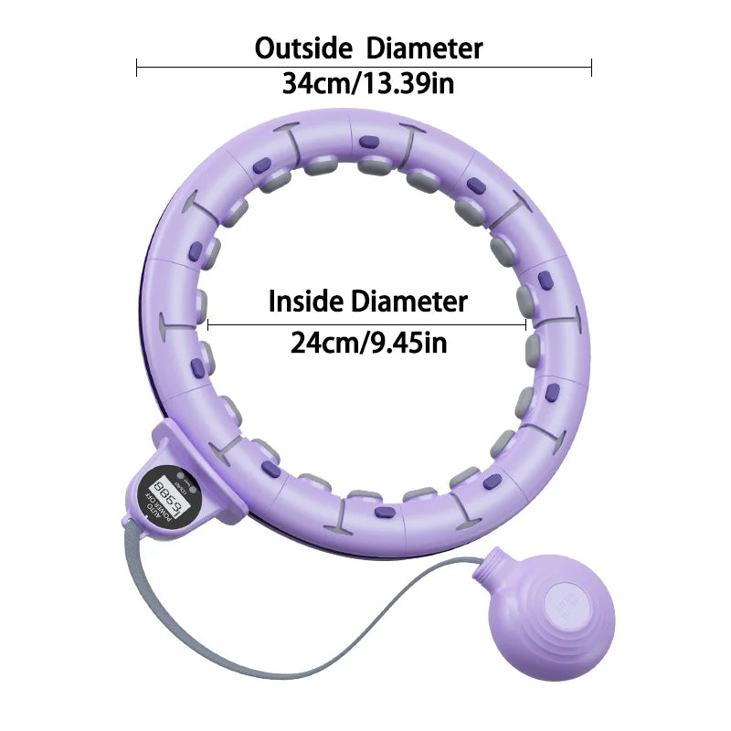 Smart Weighted Hula Hoop with Counter & Adjustable Design