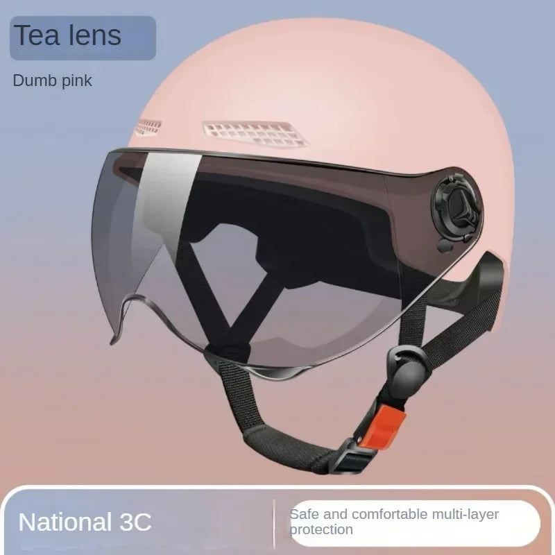 3C Certified Bicycle & Motorcycle Safety Helmet with Goggles