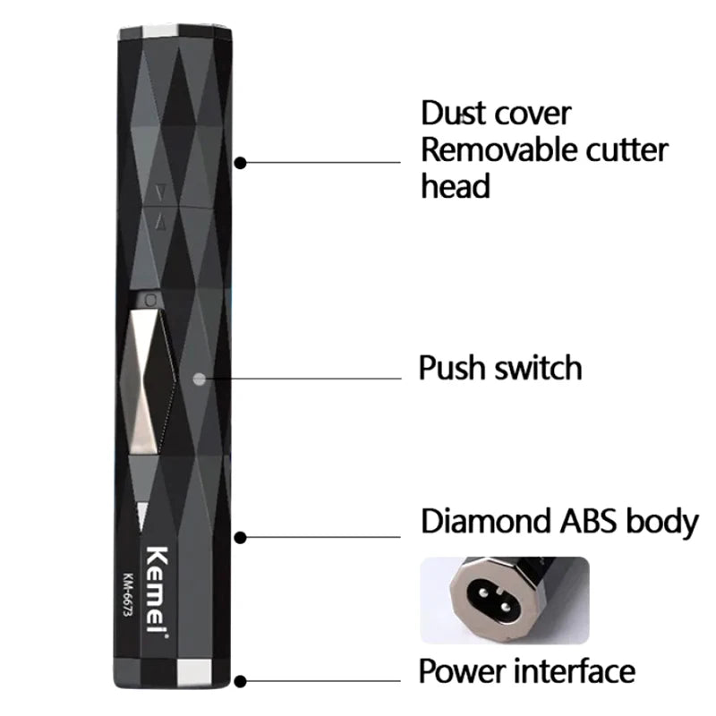 Kemei 2-in-1 Rechargeable Nose & Beard Trimmer