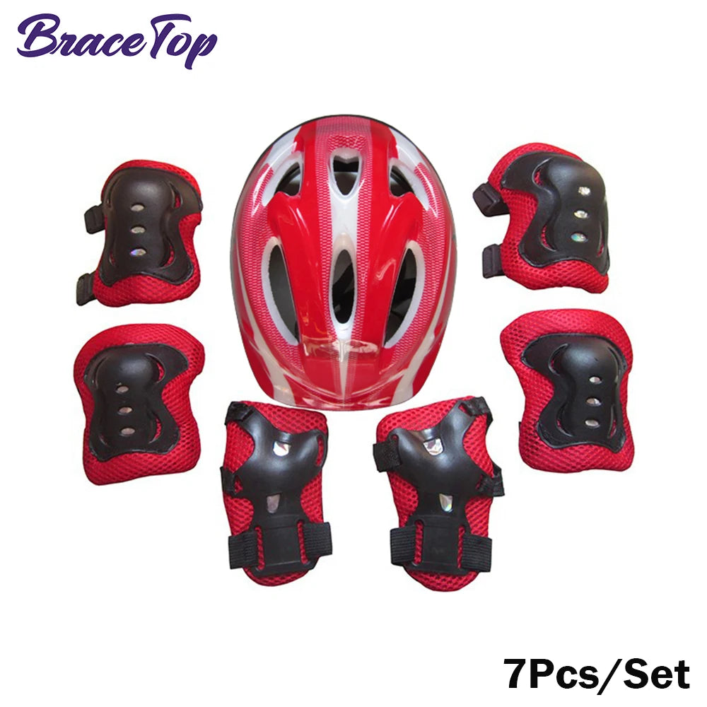 7PCS Kids Protective Gear Set – Knee & Elbow Pads with Wrist Guards