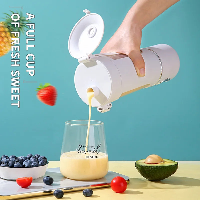 Portable 2-in-1 Blender Bottle – 700ML Smoothie & Juice Maker