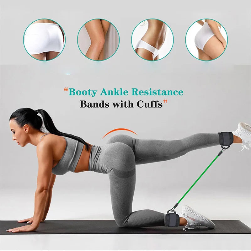 Booty Resistance Band with Ankle Straps