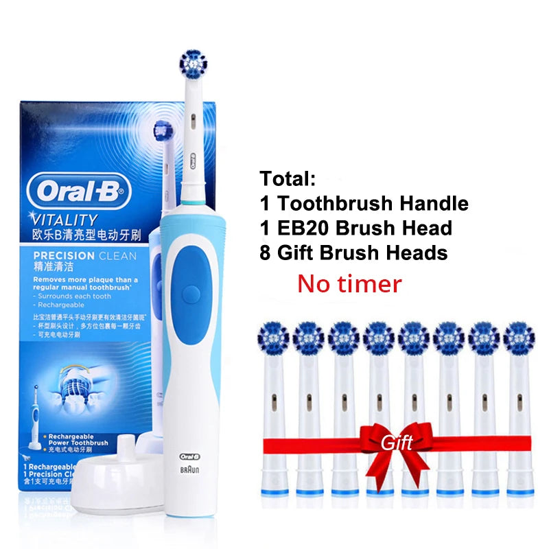 Oral B Electric Toothbrush Adult Rotation Clean Teeth Charging Tooth Brush 3D Whiten Teeth Oral Care Brush With Gift Brush Heads