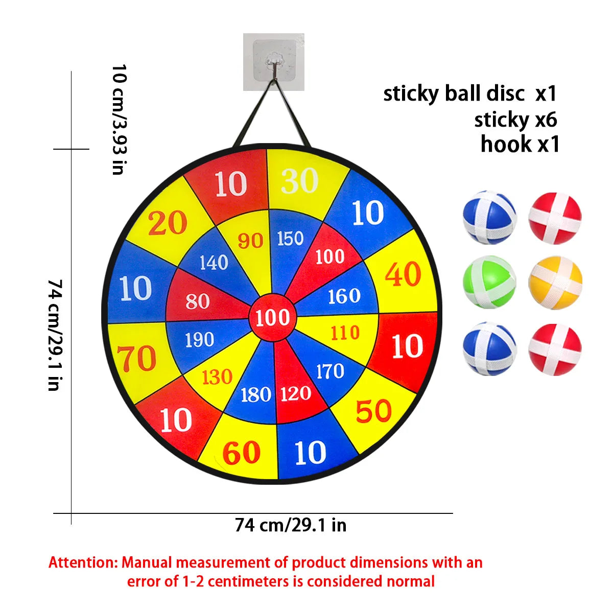 12PCS Sticky Ball Dart Disc Set – Fun Indoor & Outdoor Game for Kids & Family 🎯