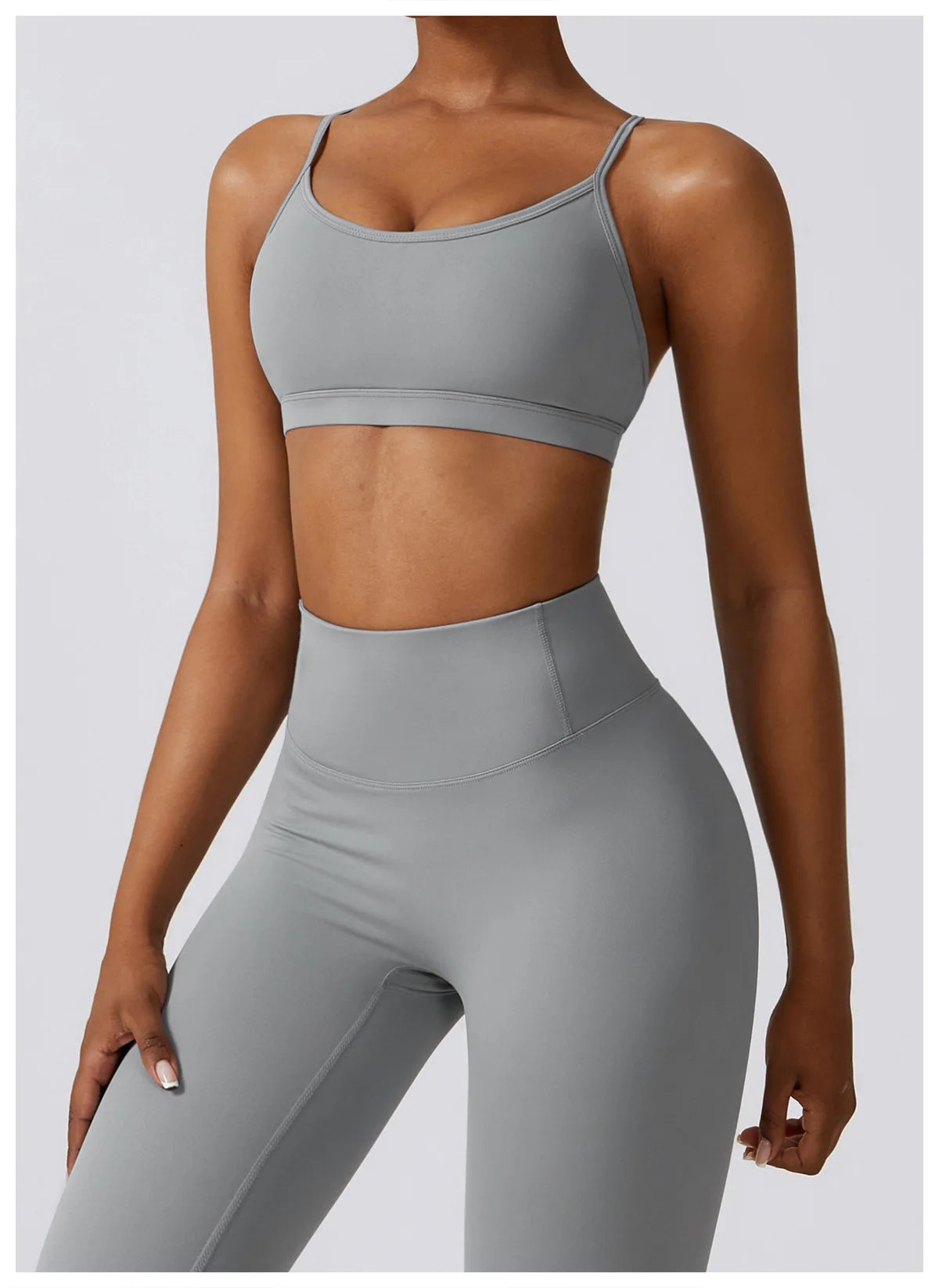 Women's Seamless Yoga Set – Leggings & Crop Top Workout Outfit