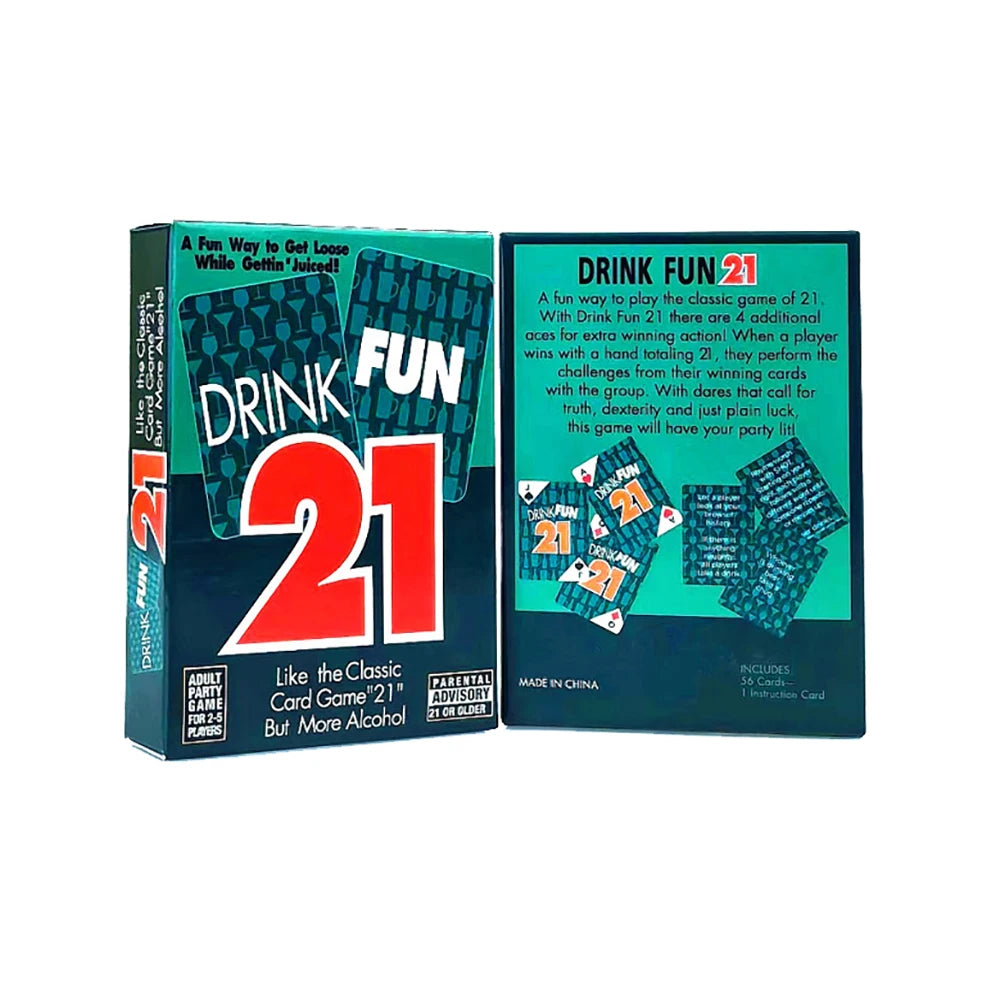 56PCS/Deck Drink Fun 21 – Hilarious Drinking Card Game for Adults