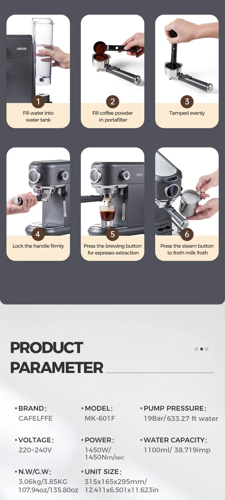 Cafelffe 4-in-1 Coffee Maker – Hot & Cold Espresso & Cappuccino Machine