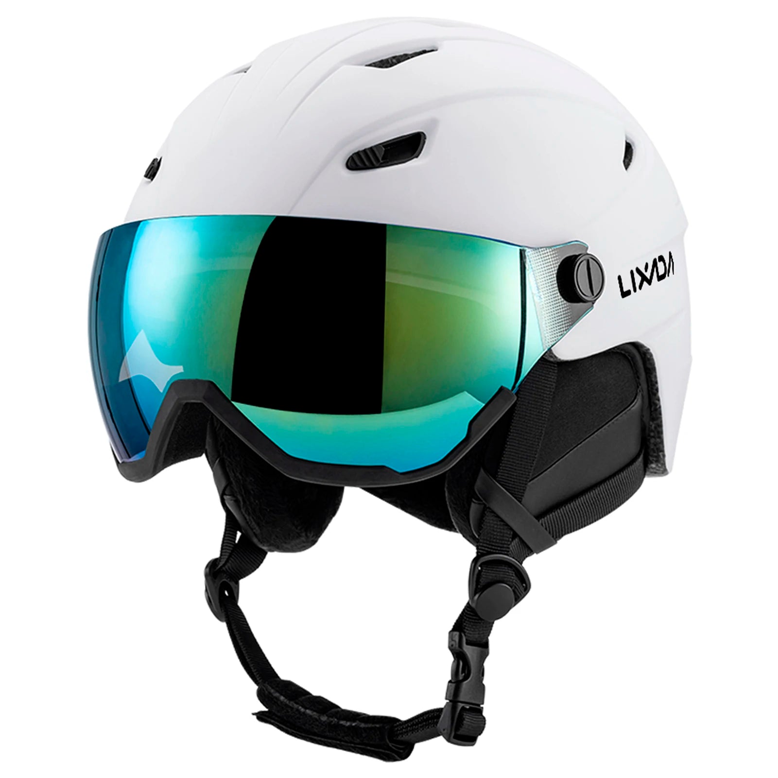 LIXADA Integrated Ski Helmet with Removable Visor Goggles – Men and Women’s Snowboard Helmet