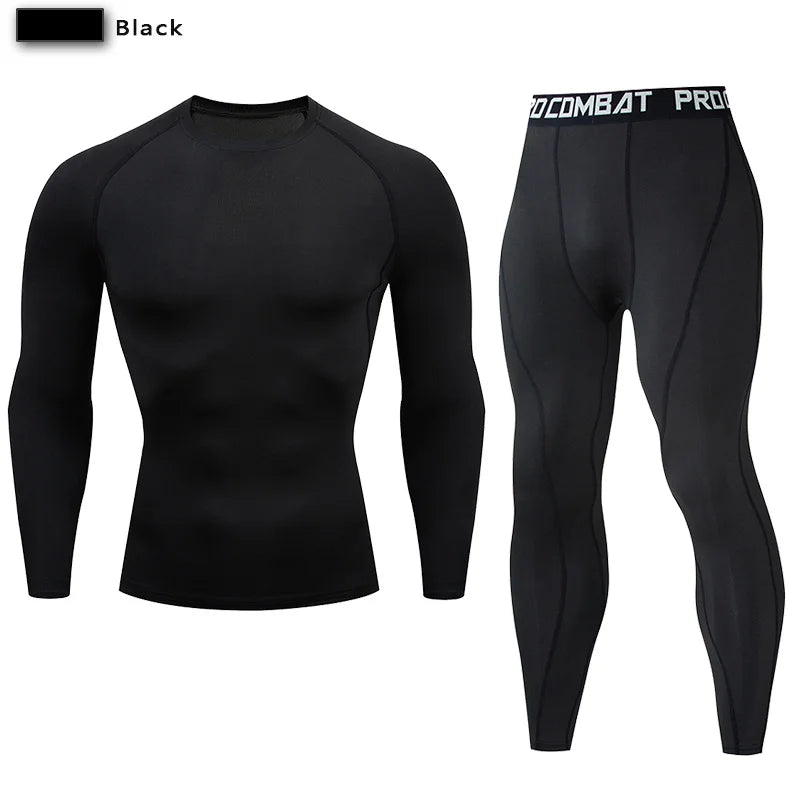 2PCS Men's Compression Sportswear Set – Gym & Fitness Tracksuit