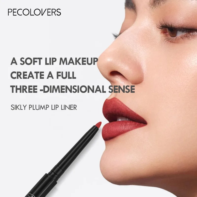Waterproof Matte Lipliner Pencil - 12 Colors Contour & Tint