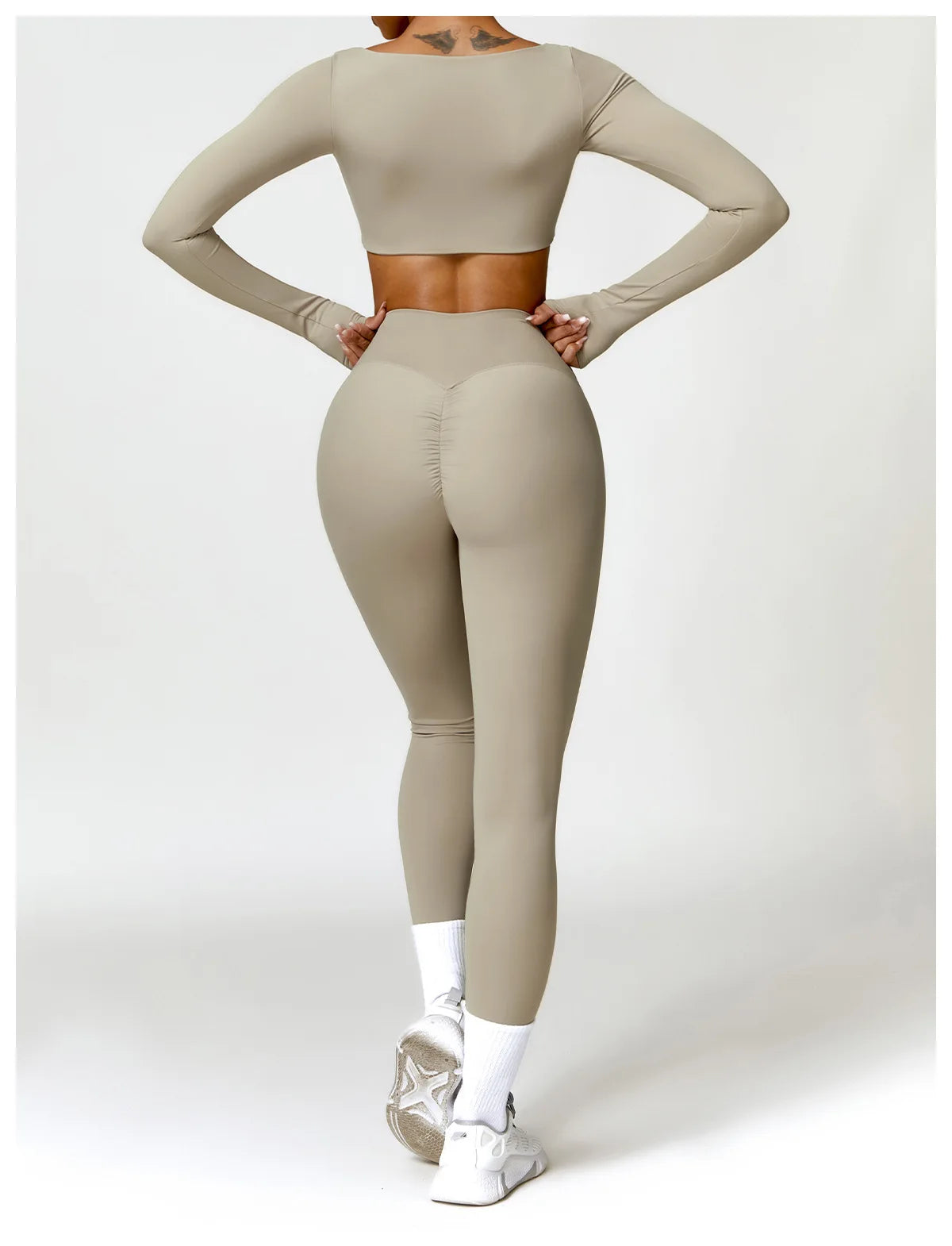 Women's 2PCS Quick-Dry Yoga Set – Long Sleeve Sports Shirt & Leggings