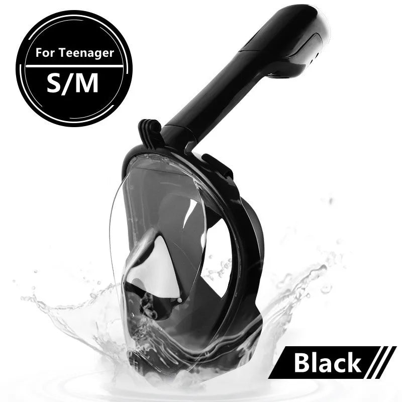 Underwater Anti-Fog Full Face Snorkeling and Diving Mask for Adults and Kids