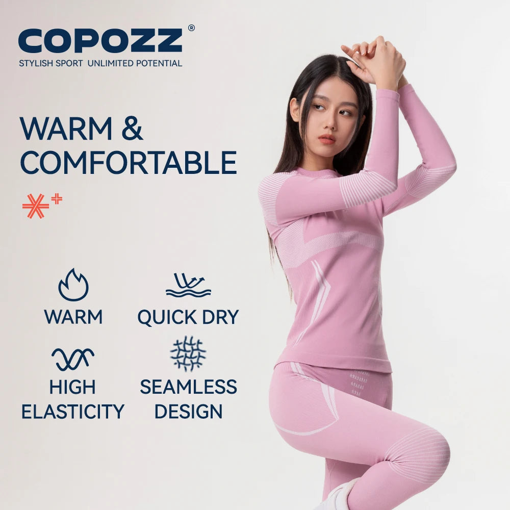 COPOZZ Ski Thermal Underwear Set for Men & Women