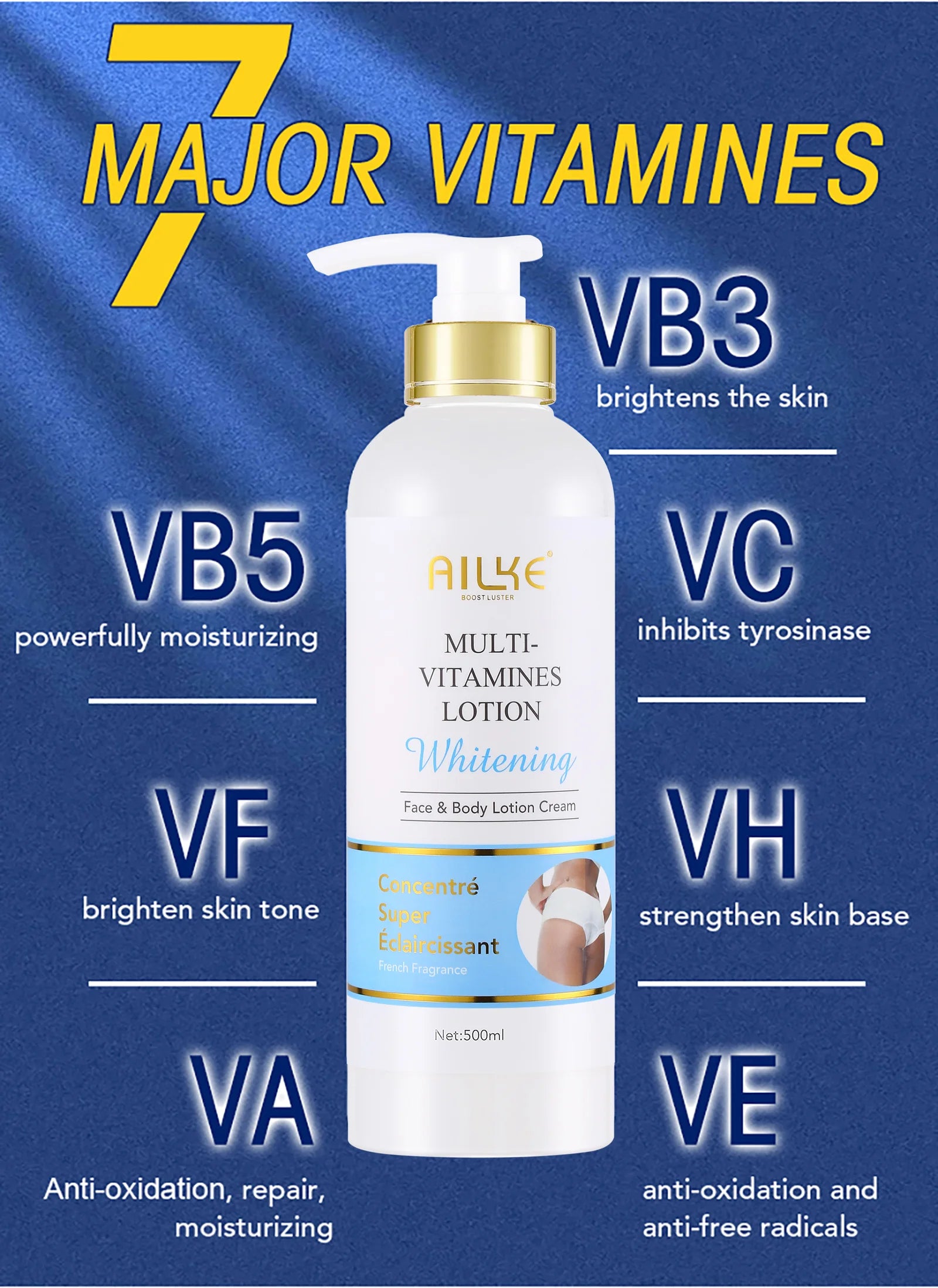 whitening body  Lotion With Vitamins A,E,B3,B5, Increase Skin Radiance, Even Skin Tone, Moisturizer Creambody lotionWhitening ith Vitamins A,E,B3,B5, Increase Skin Radiance, Even Skin Tone, Moisturizer Cream