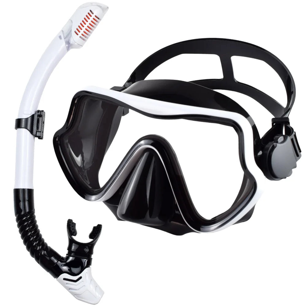 Professional Panoramic Scuba Diving Mask and Snorkel Set for Adults