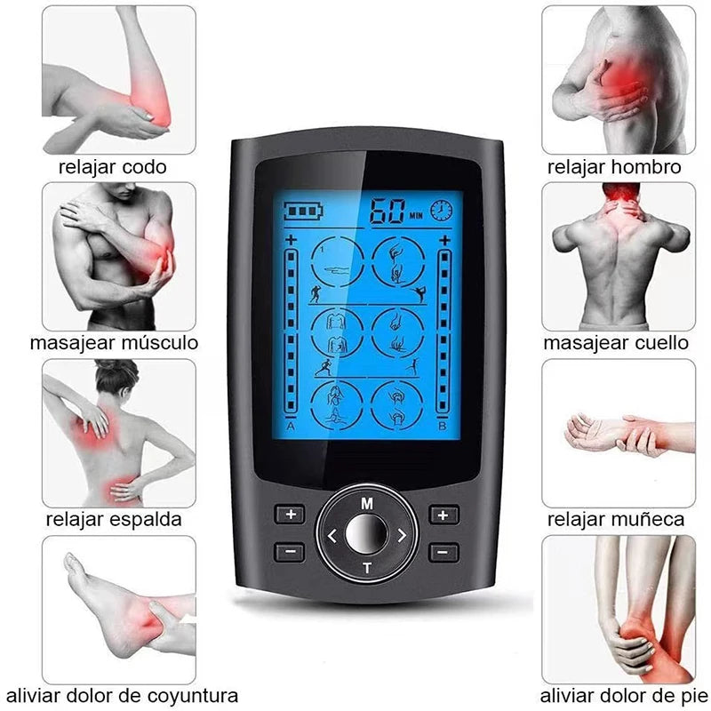 36-Mode TENS & EMS Muscle Stimulator – Digital Therapy Massager