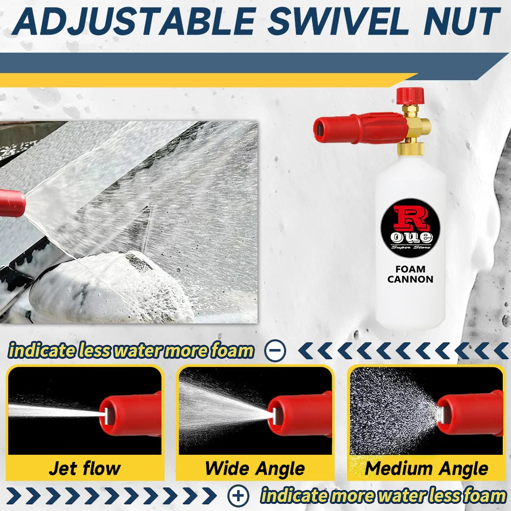 ROUE Car Wash Foam Gun – Snow Foam Cannon for Pressure Washers