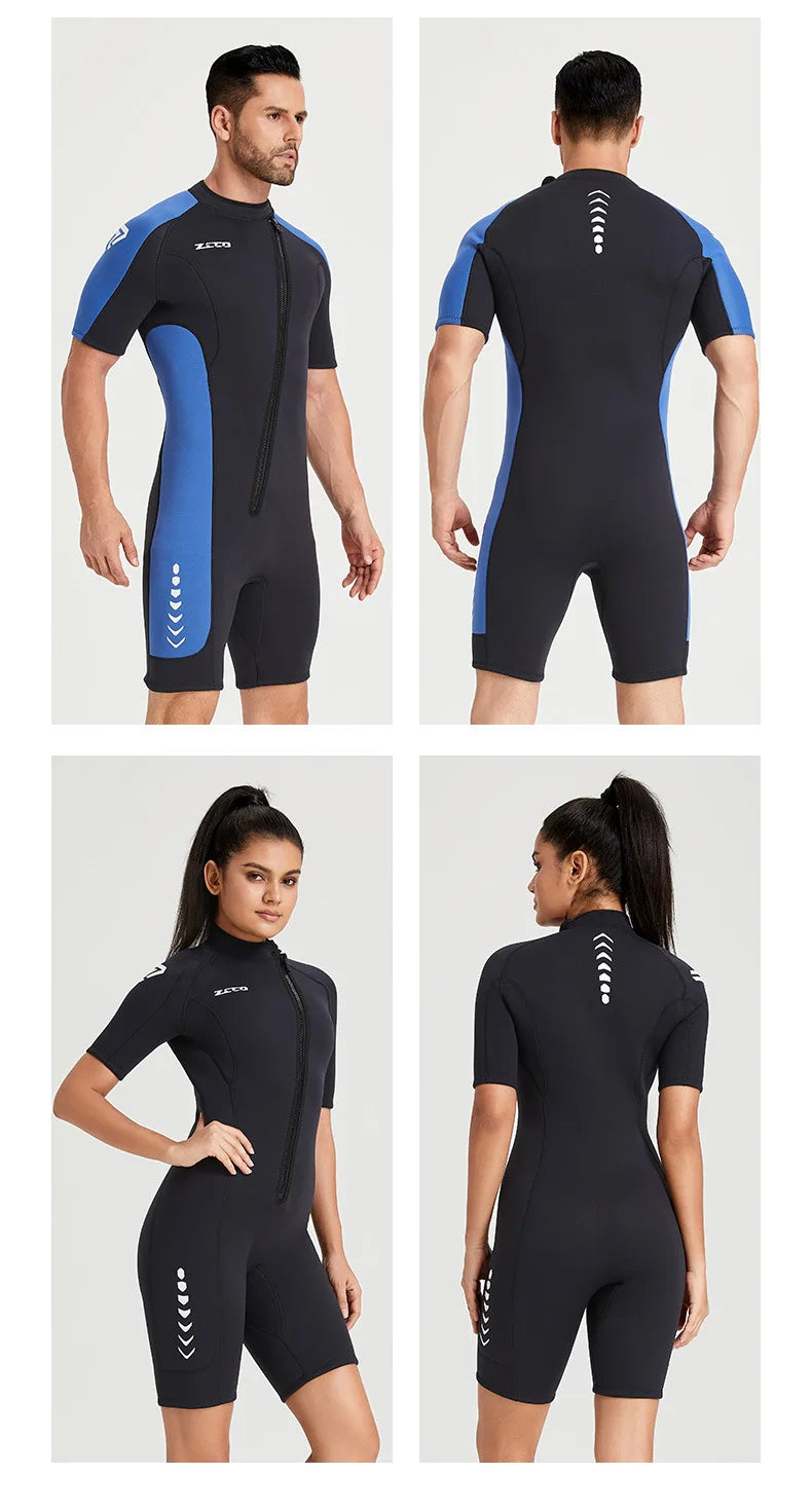 3mm Short Sleeve Diving Wetsuit for Men & Women
