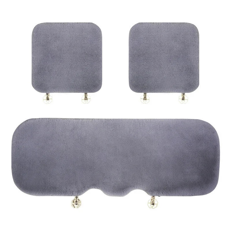 Winter Plush Rabbit Fur Car Seat Cushion – Ultra-Soft & Warm