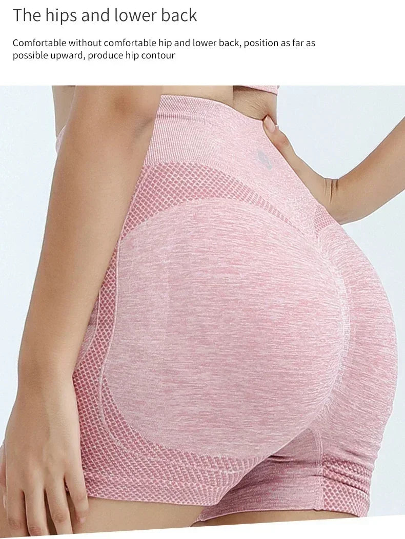 Women's Seamless Yoga Set – Gym Shorts, Sports Bra & Leggings