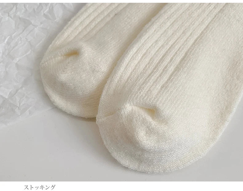 5 Pairs Winter Cashmere Wool Socks for Women: