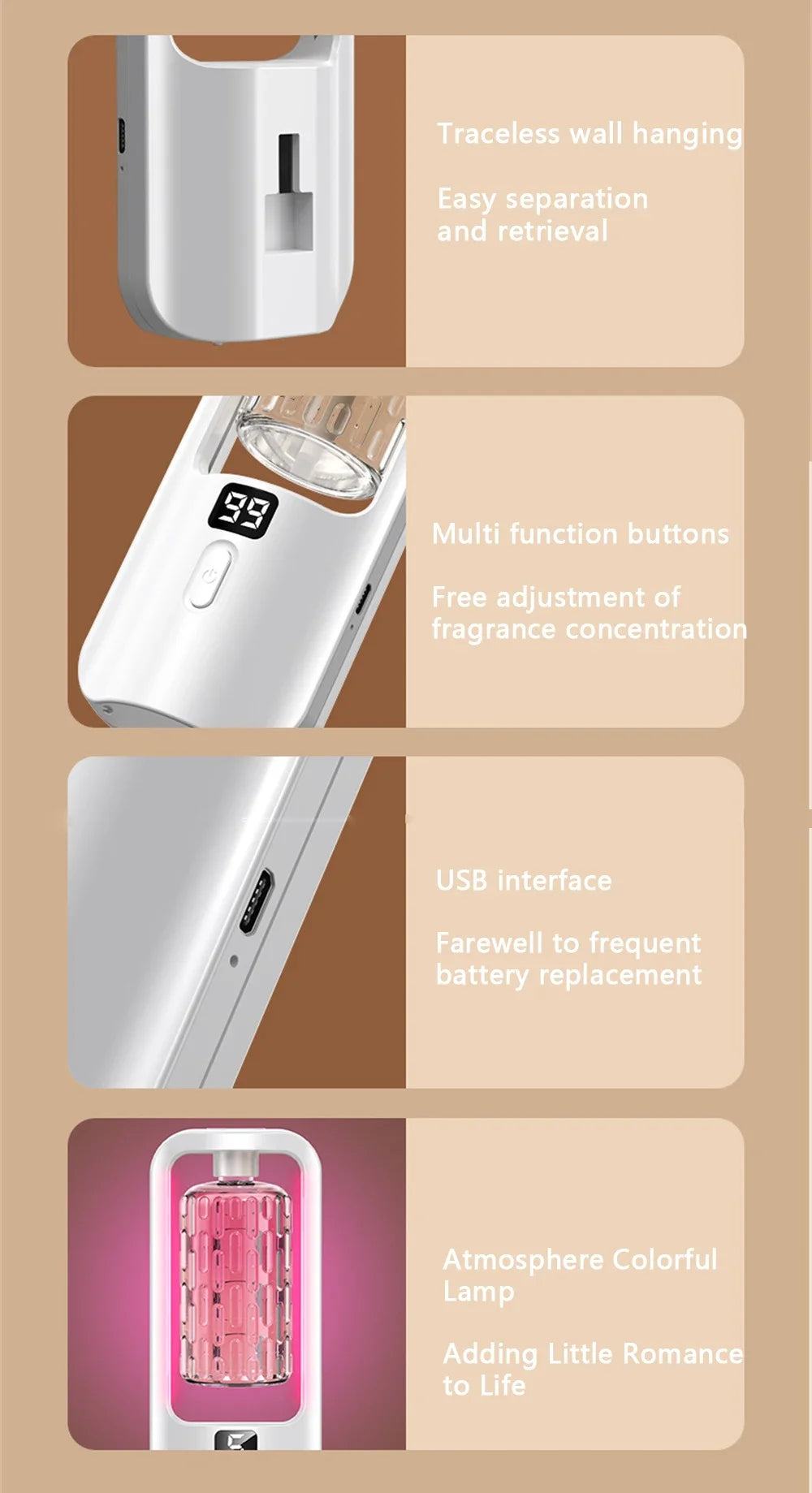 Aroma Diffuser Humidifier – Essential Oil Aromatherapy Machine for Bedroom, Bathroom & Hotel