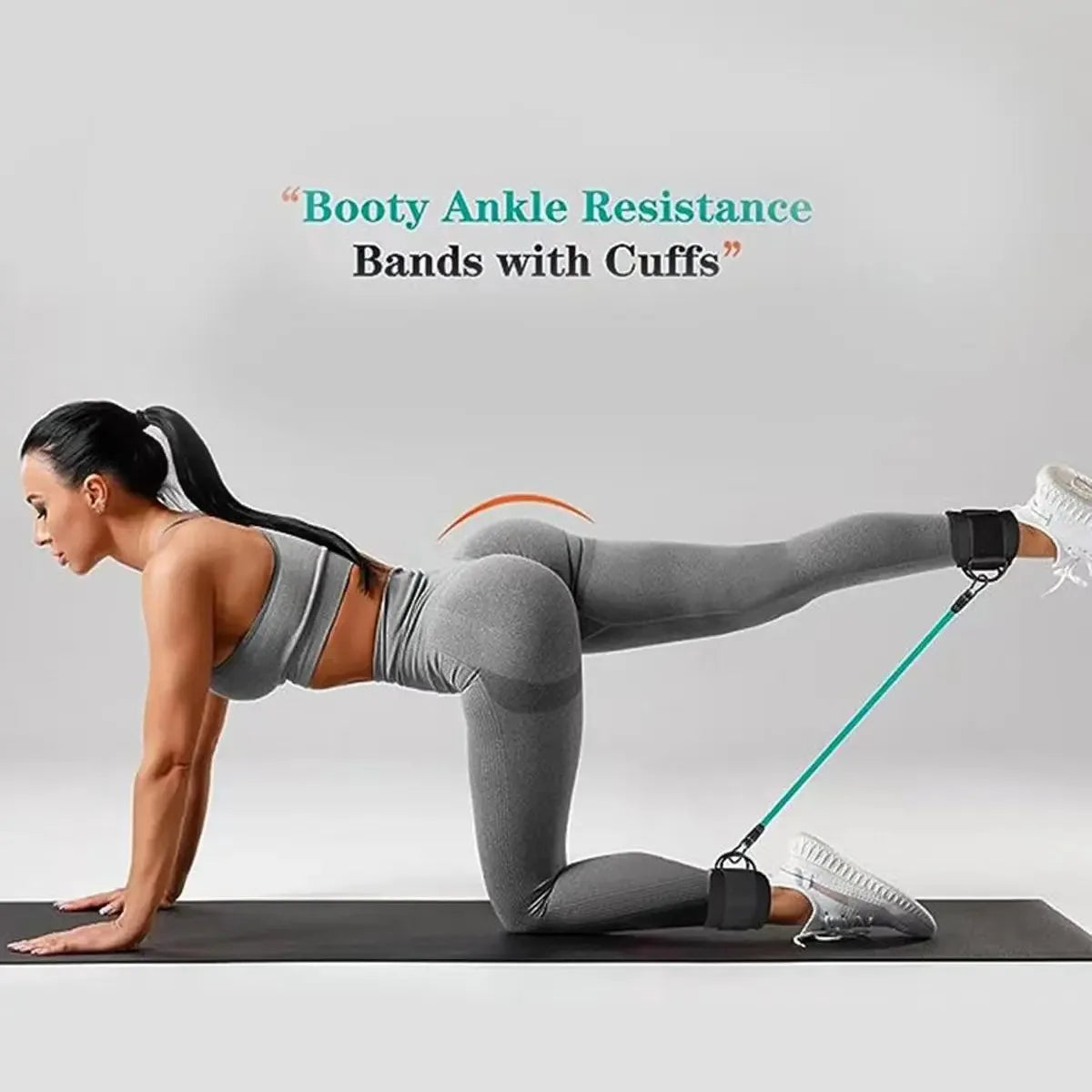 Booty Resistance Band with Ankle Straps