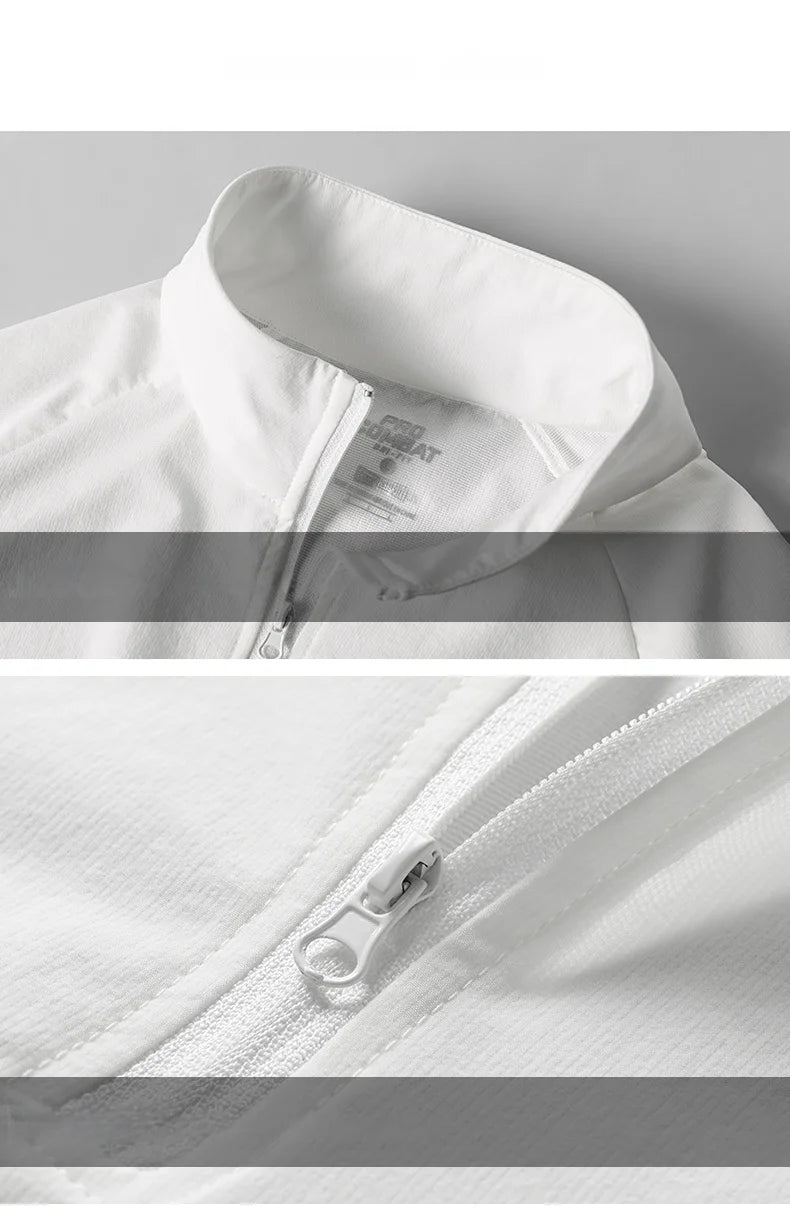 Quick-Dry Men's Autumn Sports T-Shirt – Half Zip, Breathable