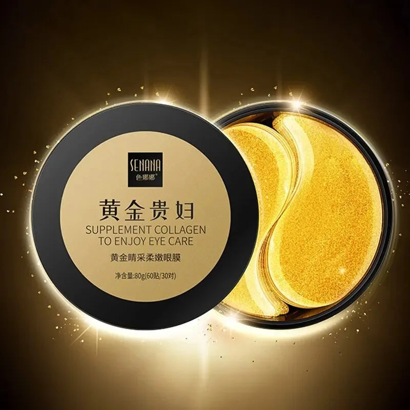 60pcs Golden Collagen Eye Masks – Hydrating & Revitalizing