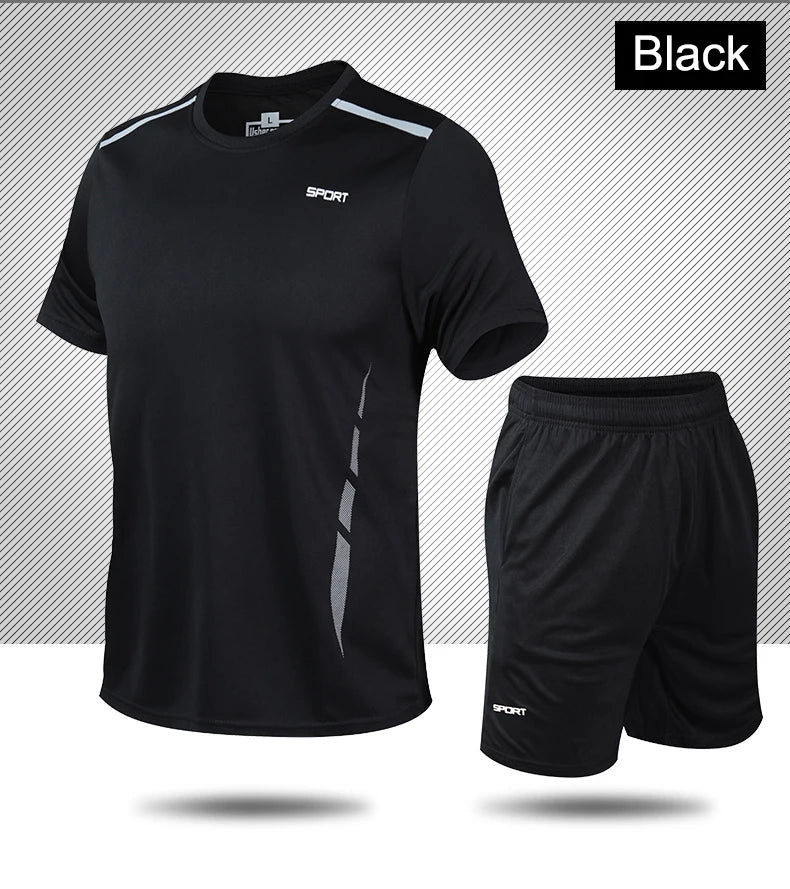 CHRLCK Men's Quick-Dry Running Set – Breathable Fitness Suit