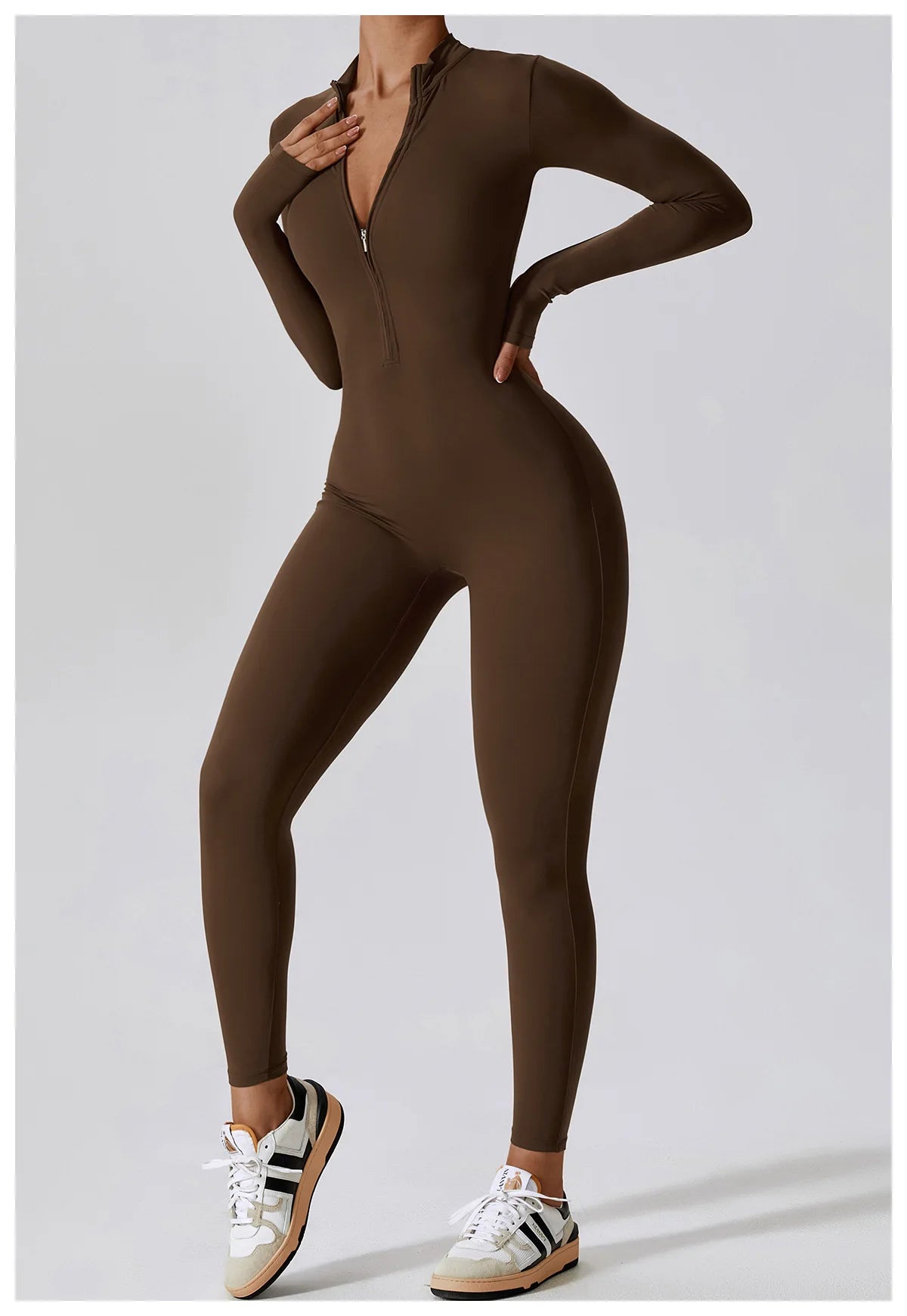Women's Summer Zipper Workout Jumpsuit – Short Sports Tracksuit