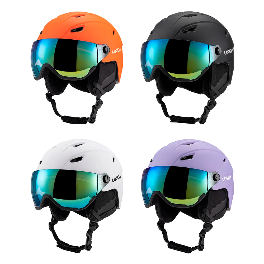 LIXADA Integrated Ski Helmet with Removable Visor Goggles – Men and Women’s Snowboard Helmet