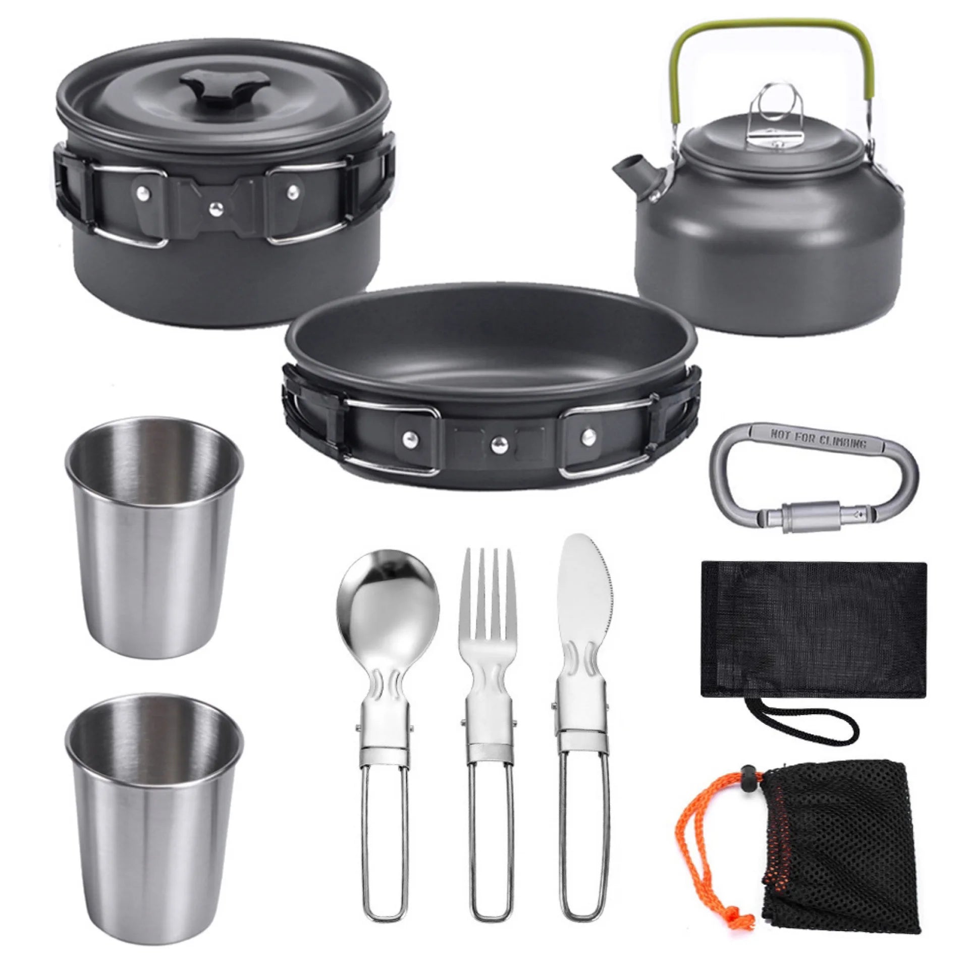 Camping Cookware Kit – Lightweight Aluminum Outdoor Cooking Set