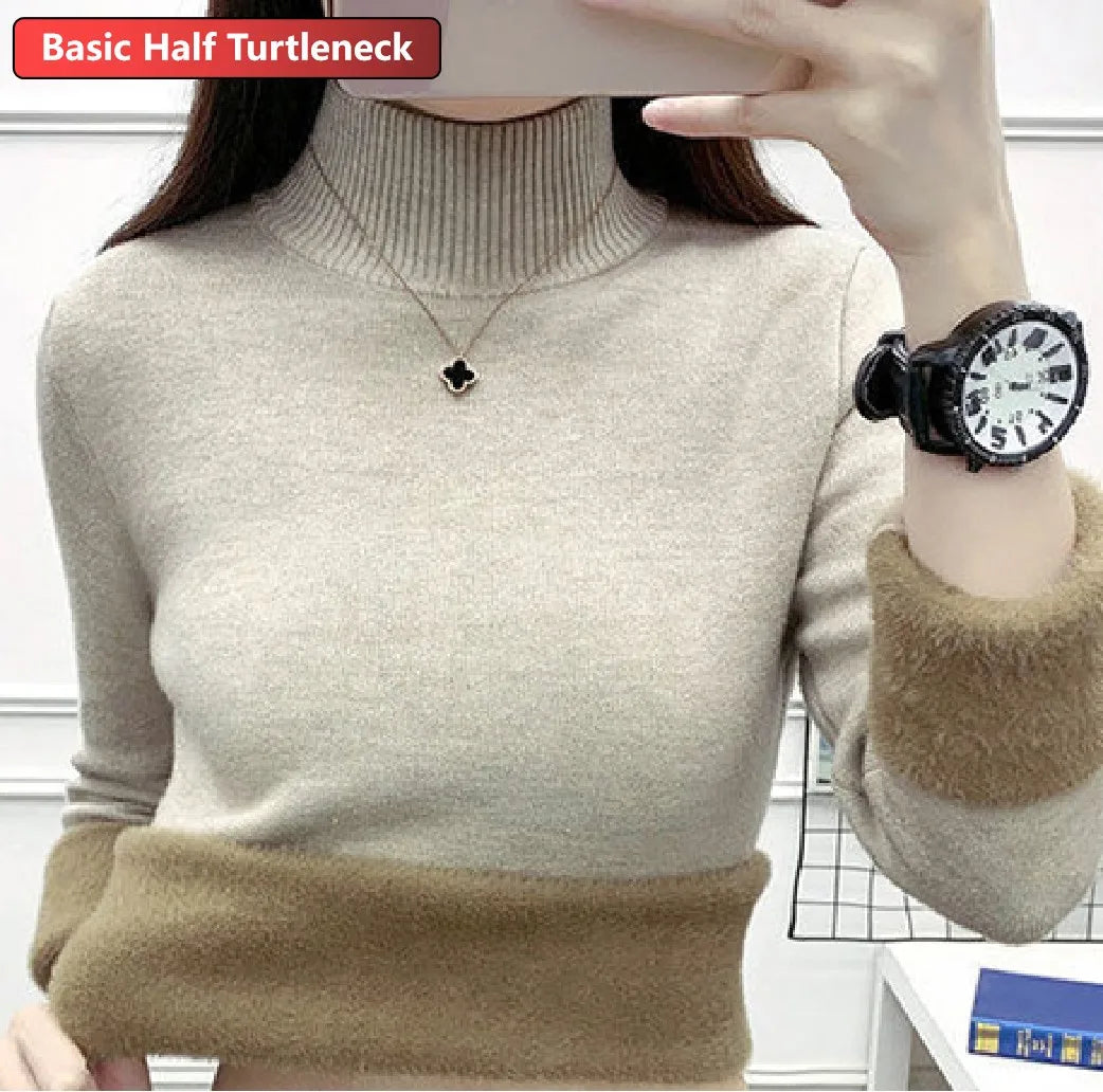 Turtleneck Winter Sweater for Women: